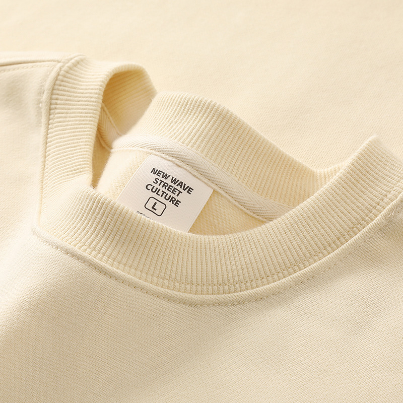 450 gramos de peso suelto camiseta de cuello redondo publicidad personalizada camiseta cultural equipo de ropa de clase ropa de trabajo logo impreso