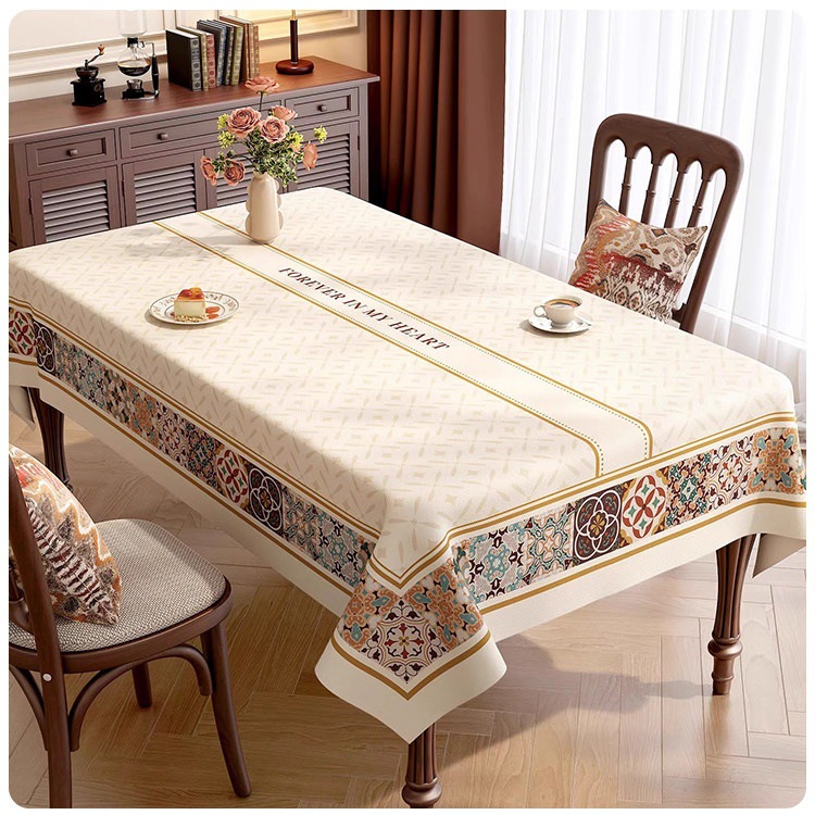 Mesa de comedor americana impermeable anti-contaminante sin lavado anti-escaldado almohadilla de mesa de PVC ligera de lujo de alta calidad mesa de té tela protectora de escritorio