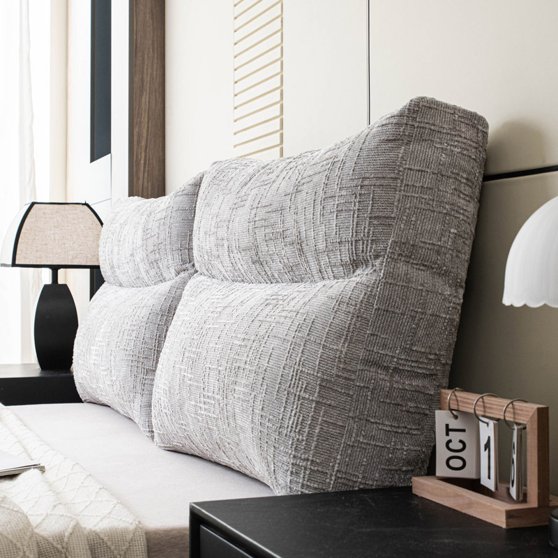 Bamboo Linen Bedside Cushion Tatami Soft Bag Waist Pillow Bed Lumbar Support Sofa Large Back Cushion Bay Window Cushion