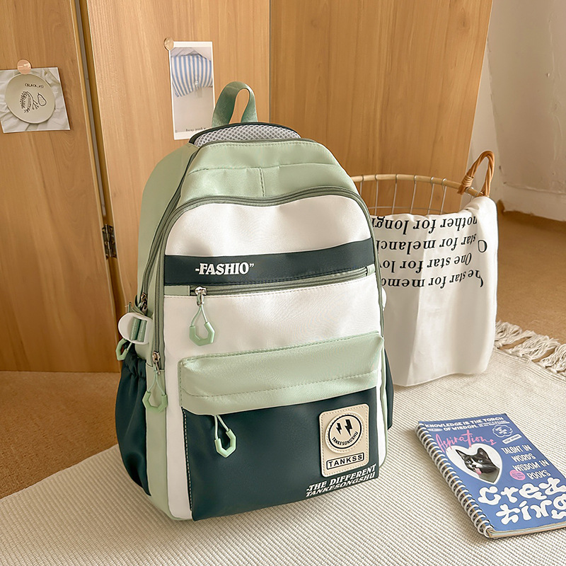 Mochila escolar para hombres, nuevos estudiantes de secundaria, estudiantes de secundaria, reducción de carga de gran capacidad, mochila ligera, mochila simple y de alta calidad para hombres