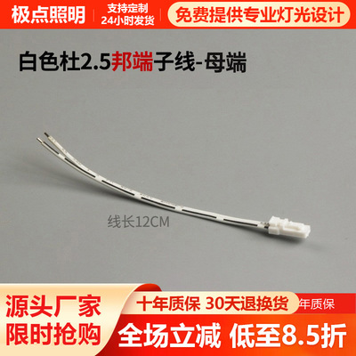 led橱柜衣柜灯带鞋柜层板灯12v开关电源线2.5杜邦母端子|ru