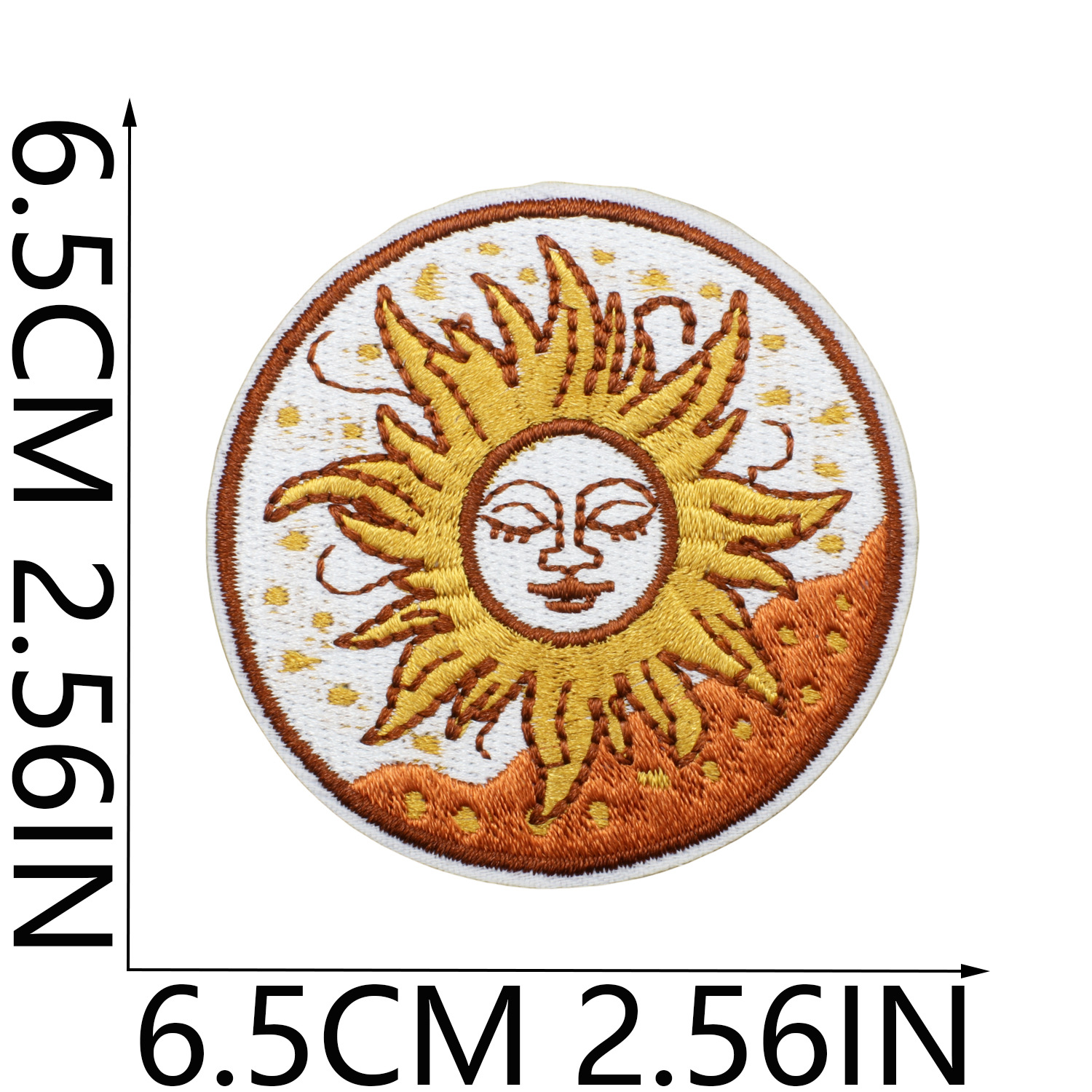 3g Weight Clothing Sticker Patches Classification 1 Piece, 1 Set Quantity Dacron thread Material Sun Pattern Casual, Elegant, Simple Style Style Embroidery Craft 1 Piece 1 Set Casual Elegant Simple Style Sun Dacron Thread Clothing Sticker Patches 1
