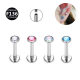 G23 titanium Europe and the United States popular inlaid zircon aubao lip nail perforated jewelry in stock wholesale Amazon foreign trade jewelry