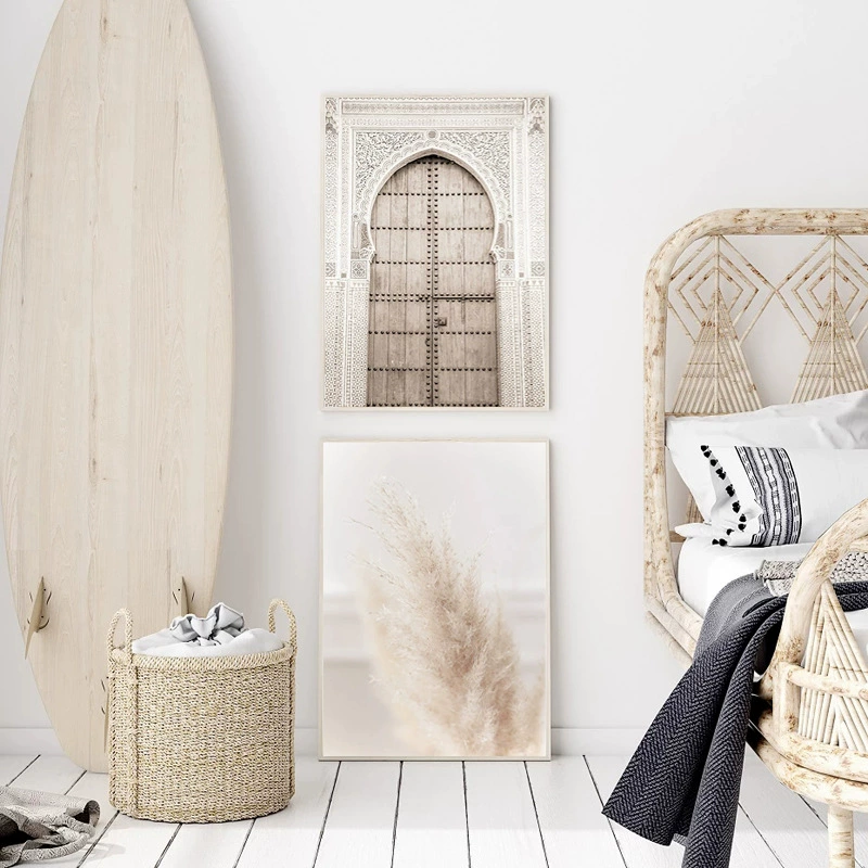 Retro beige modern poster, Aliexpress, boho style