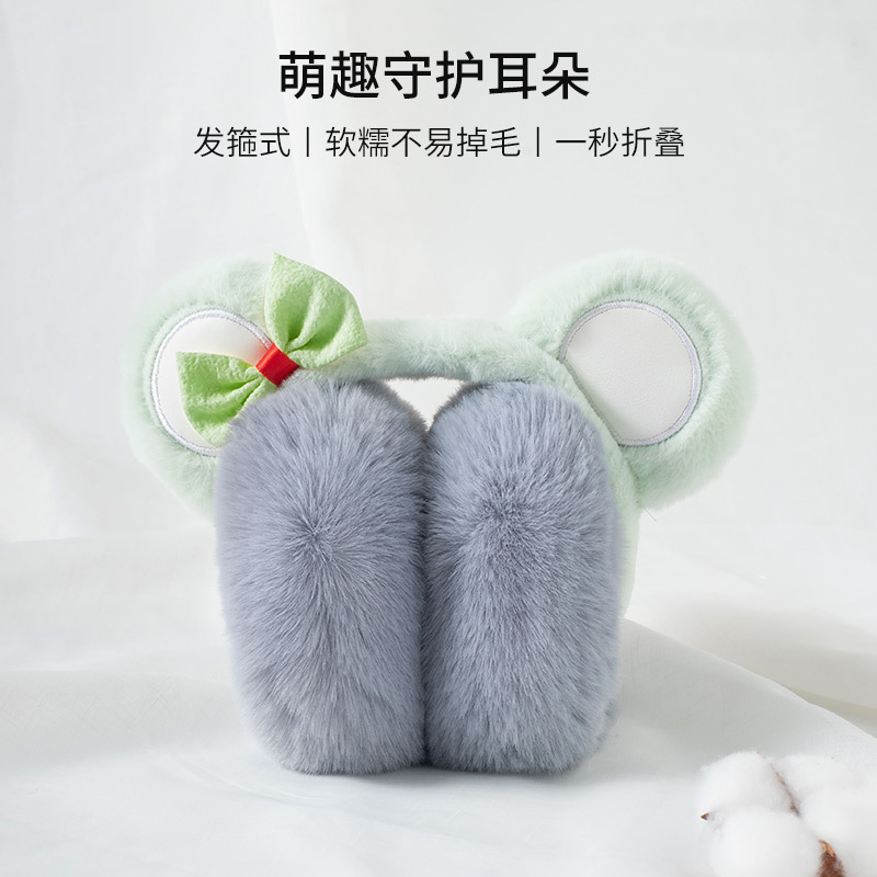 El otoño y el invierno de la nueva navidad orejeras de felpa de las mujeres caliente lindo orejeras a prueba de frío a prueba de viento plegable anti-congelación orejeras bolsa