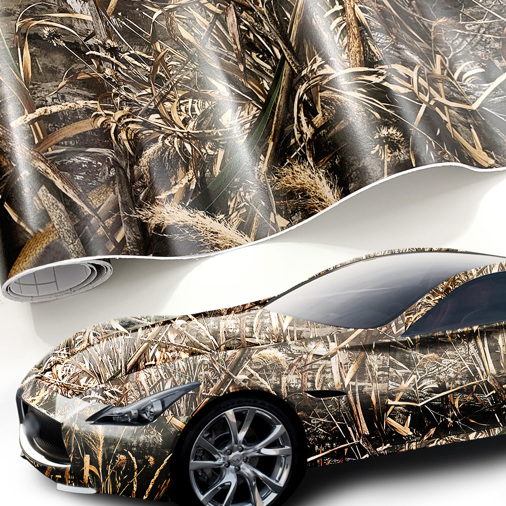 Cross-Border special for forest grass camouflage body color change film motorcycle mountain bike color change flower sticker