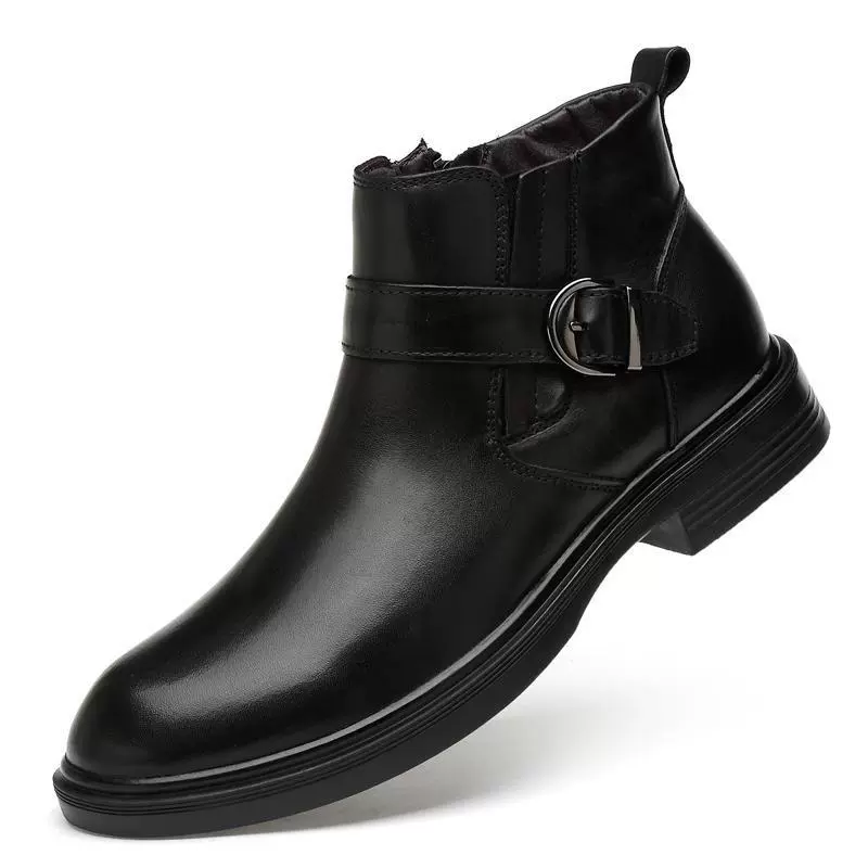 Мужские челси сапоги бизнес мягкая кожа Martin кожаные сапоги ручной работы высокие кожаные туфли ретро британские сапоги зимой