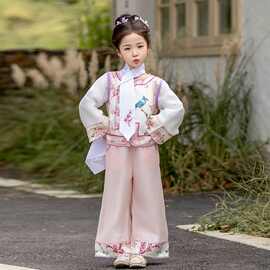 儿童古装格格服女童清朝宫廷服饰春秋款小女孩汉服超仙复古风套装