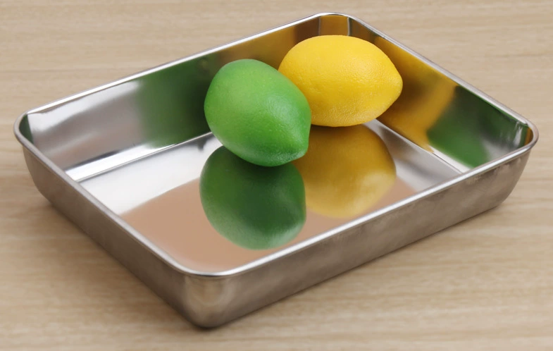 Stainless steel towel plate deep non -magnetic multi -use rectangular plate pallet square plate flat chassis multiple options