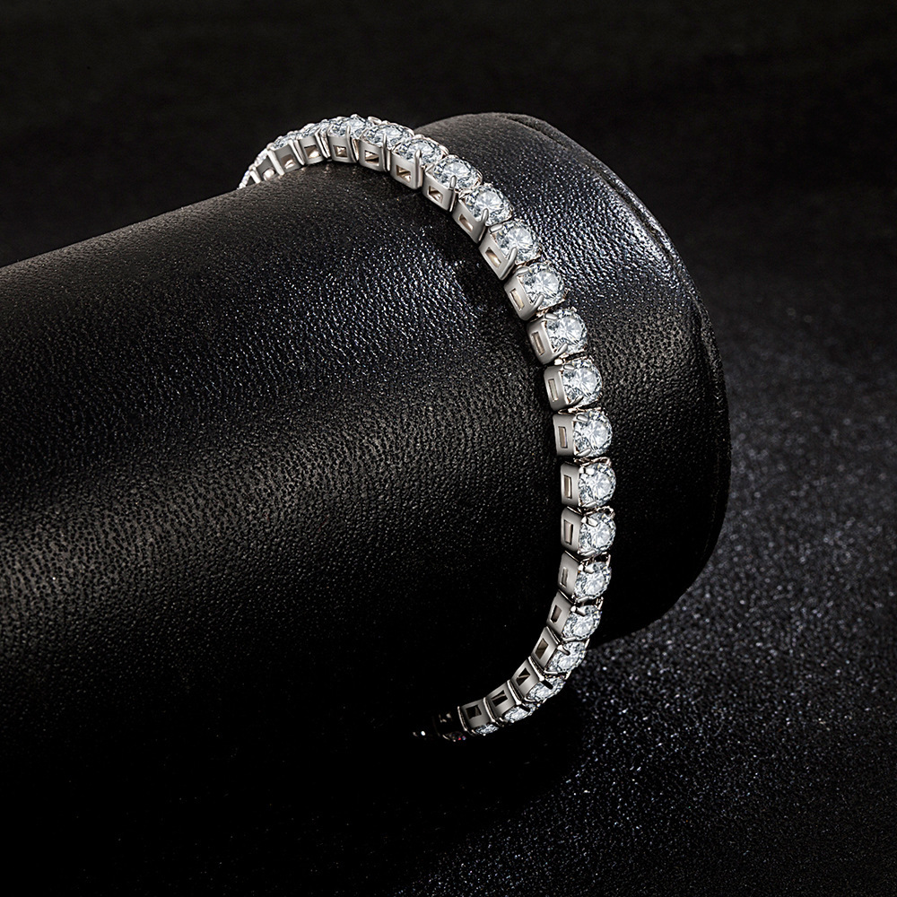 Pulseira de zircônia estilo coreano minimalista elegante_voghion.com