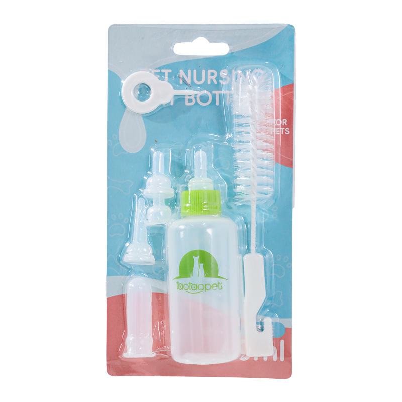Colorido mini botella de alimentación para mascotas 60ml perro gato alimentador plástico botella de alimentación fuente de alimentación para mascotas suministros para perros