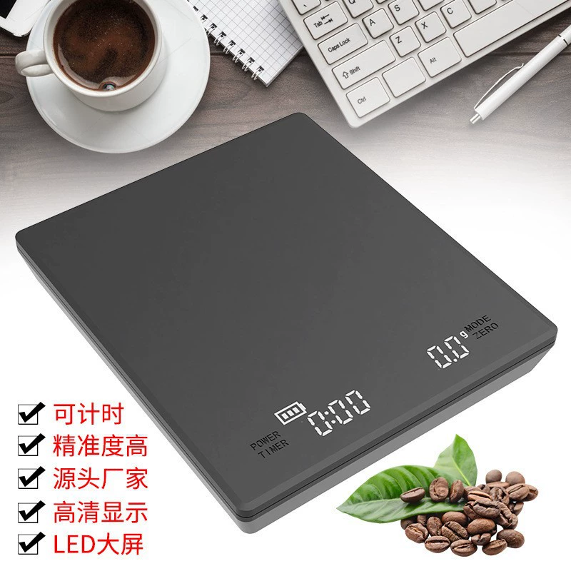 Новый многофункциональный кофейный весы, падающие в воду, автоматический хронометр, капли воды, ручные кофейные весы 3kg/0.1G