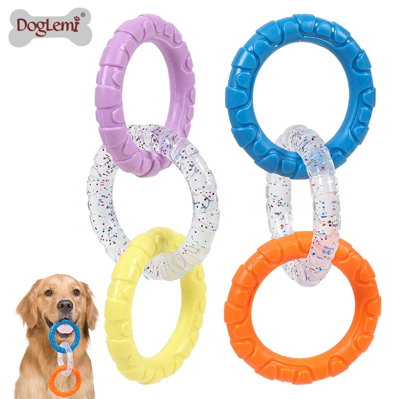 Допамин TPR игрушка для собак Интерактивная чистка зубов гибкая и анти-демонтаж Собака кусает кольцо с фабрики прямых продаж игрушки для животных
