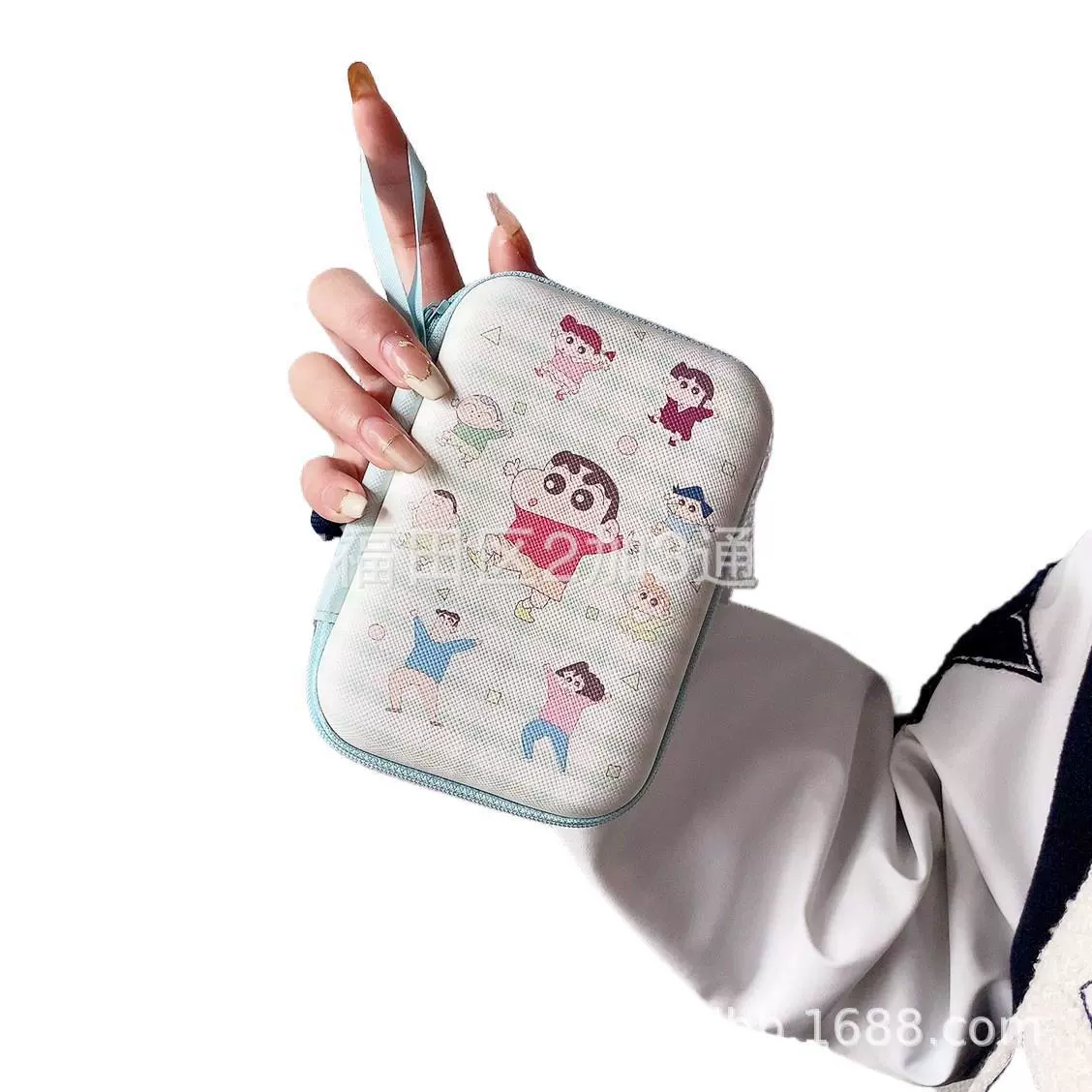 Празз Cartoon rectangular headphones, organizer bag, wallet, charger, storage box