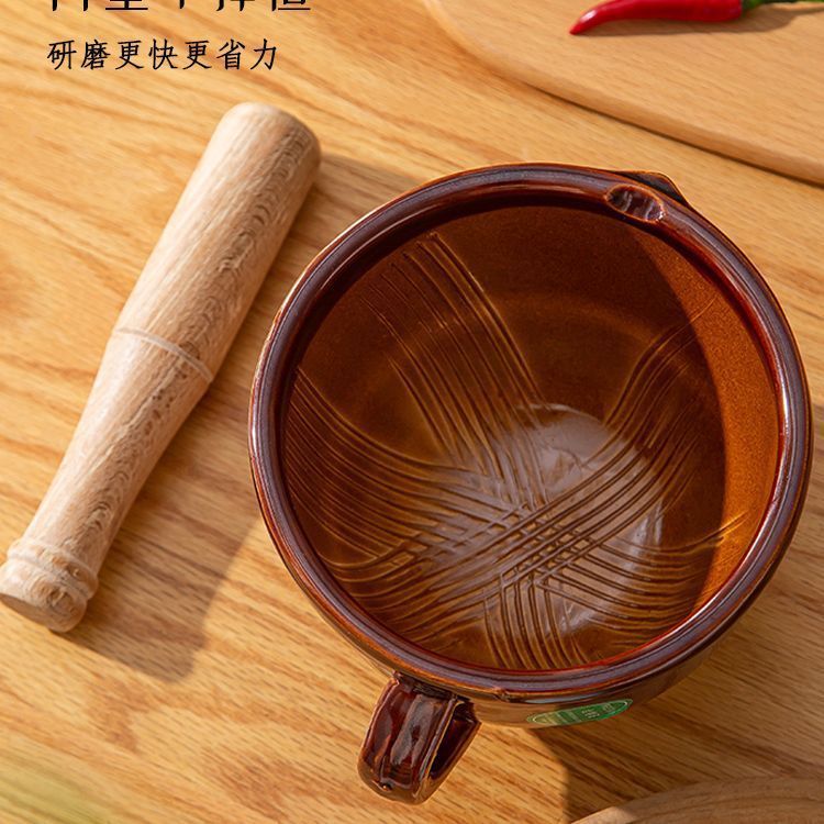 老式擂辣椒擂钵捣辣椒皮蛋家用陶瓷舂钵工具捣碎捣蒜器蒜泥蒜臼子|undefined