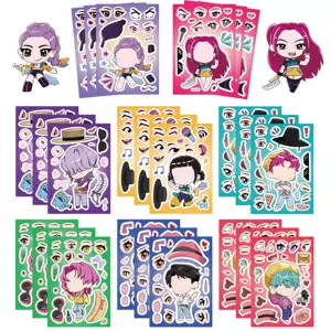 8 Cartoon Witch Hunter Group Assembly Series Collage Decoration Mobile Phone Hole Water Cup Skateboard Waterproof Pvc Cross-Border Stickers