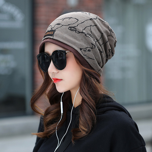 Women's hat autumn and winter Korean style animal fashion Baotou casual men's headscarf confinement hat comfortable and warm pullover hat