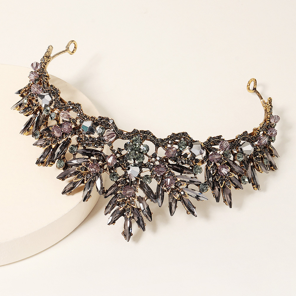 Retro Crown Alloy Inlay Rhinestones 1 Piece