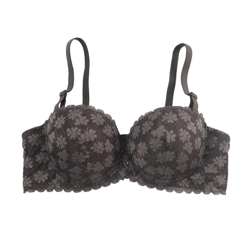 Lace Bralette with Detachable Shoulder Straps, Sexy Push-up cups, 1/2 Cup, Women's Underwire Bralette, Non-sagging