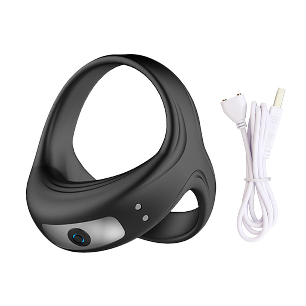 Male Masturbation Device, Sex Toy, Foreign Trade Male Semen Locking Triangle Ring, U S B Charging Vibration Massage Semen Locking Ring