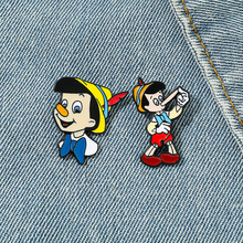 个性趣味匹诺曹金属徽章木偶人合金滴油胸针衣服背包配饰别针装饰