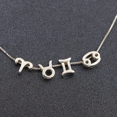 Silver Twelve Constellation Plain Silver – Zərgərlik ara hissələri
