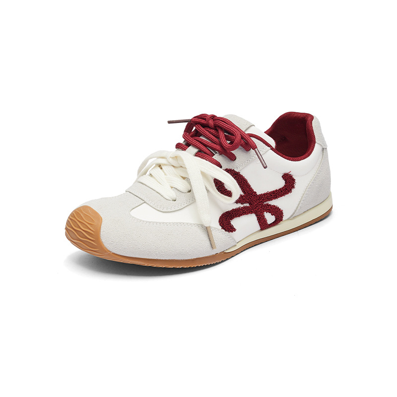 Augu Shiden retro zapatos de entrenamiento de mujeres 2025 nuevo otoño de suela gruesa ballet Gump zapatos deportivos hermosos zapatos casuales