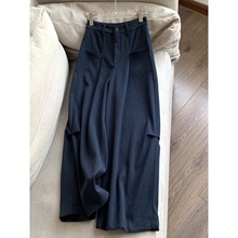 2025新款复古直筒磨毛阔腿裤 通勤工装休闲裤长裤女批发N3AK98619