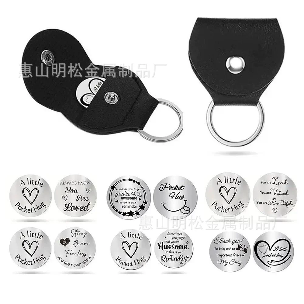 Горячая продажа ювелирных изделий Подарочные кулоны из нержавеющей стали персонализированные новые креативные памятные монеты DIY брелок аксессуары