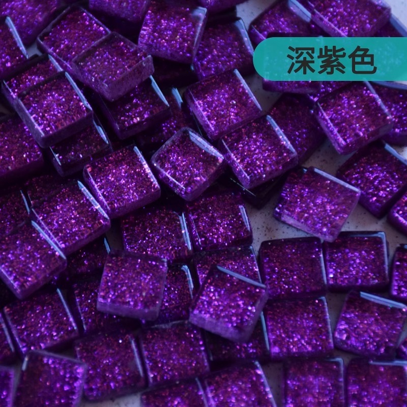 1cmキラキラガラスモザイクDIY子供手作り材料小粒水晶自己貼り付け|undefined