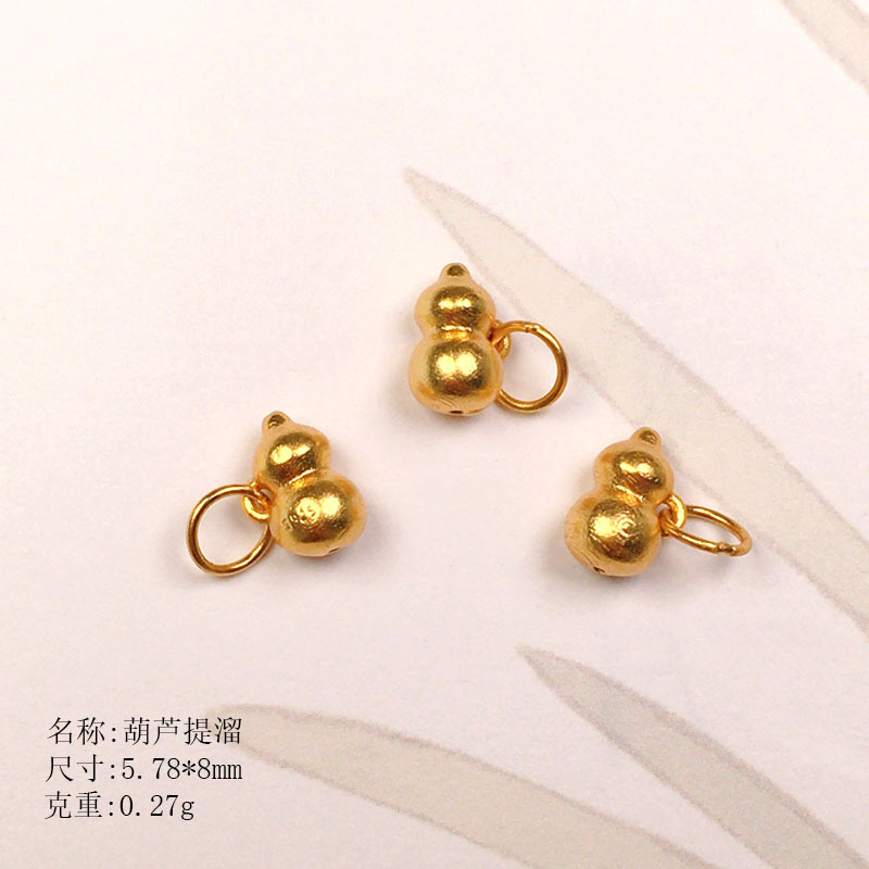 S925 Silver Gold-Plated Flower-Shaped Pendant with Five Wealth Gods Round Charm, DIY Handmade Spacer Beads for Bracelet Accessories