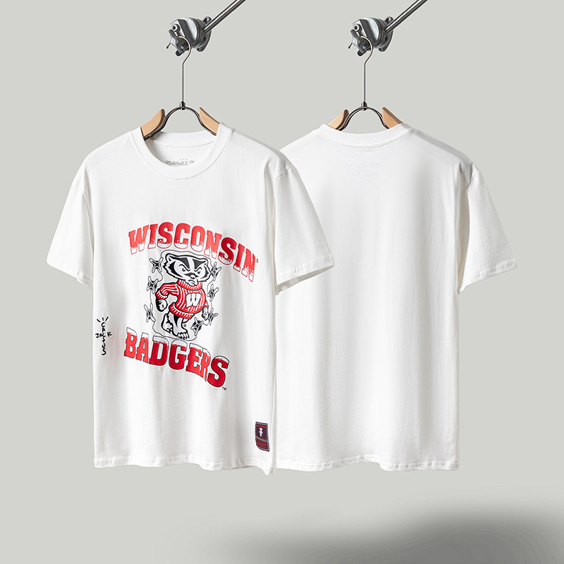 Travis de manga corta M mark Scott pequeño pato amarillo cactus relámpago rap tour TS pareja conjunta camiseta de hip-hop