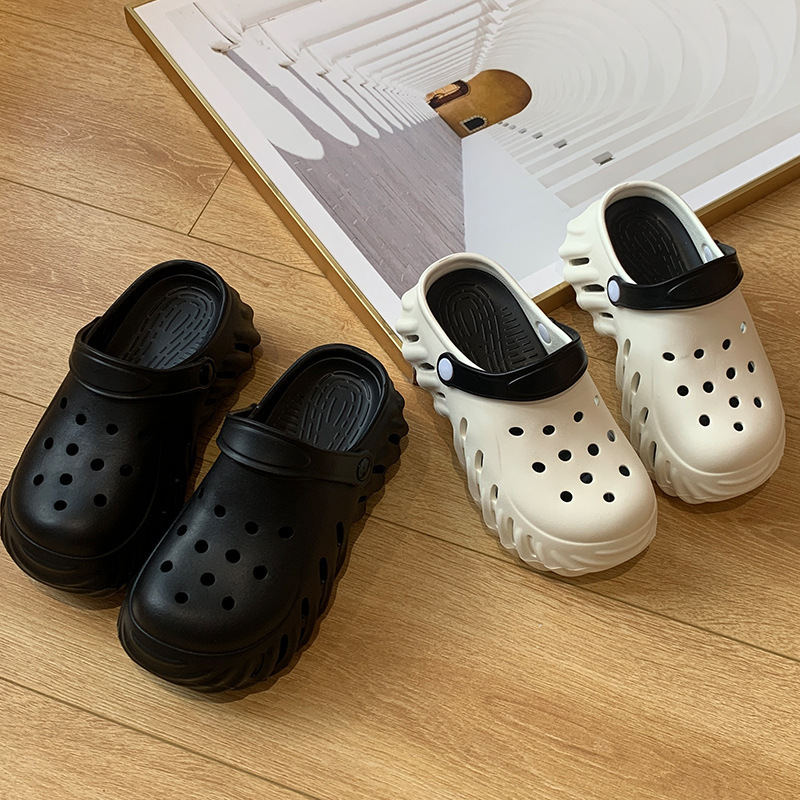 Popular Thick-Soled Clogs for Women, Summer Outdoor Wear, Height-Increasing Eva Non-Slip Trendy Beach Closed-Toe Sandals, Cross-Border Foreign Trade