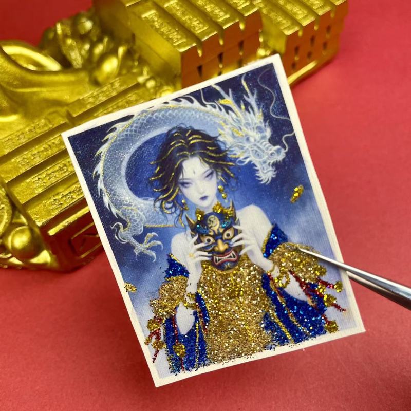 新工艺扎基拉姆前世今生唐卡画布西藏唐卡民族风守护神画芯饰品批|undefined