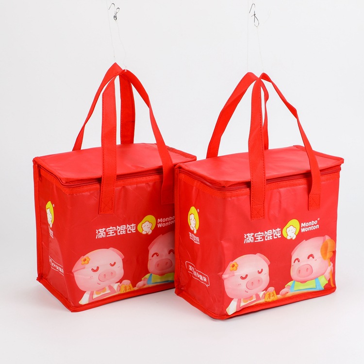 Wholesale Insulated Lunch Bags Aluminum Foil Food Preservation Ice Packs Takeaway Food Boxes Lunch Pouches with LOGO Printing Available for Supply