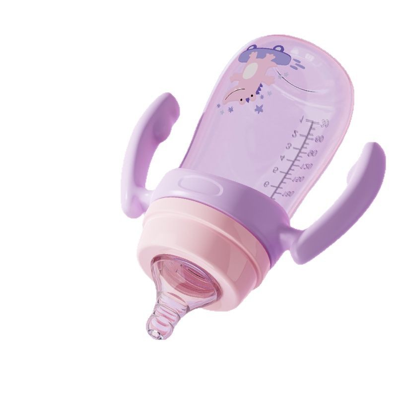 Pezón de boca ancha para bebés 210/260/330ml Cactus Series con mango PP biberón sin pajitas