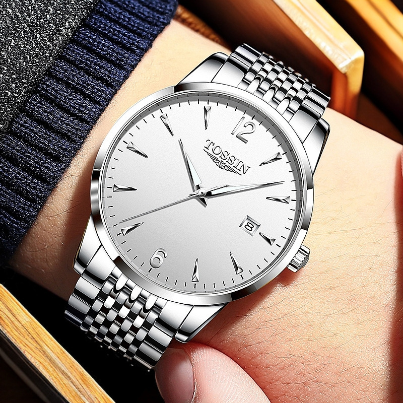 Wave ­ Qin Watch Swiss Genuine Men's Waterproof Couple Watch Fully Automatic Mechanical Watch Luminous Fashion Casual Watch