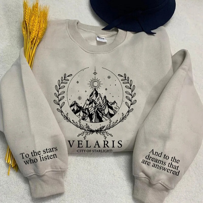 Villarise Starlight City Acotar Sweatshirt Women's Night Court Graphic Sweatshirt Dream Court Sha