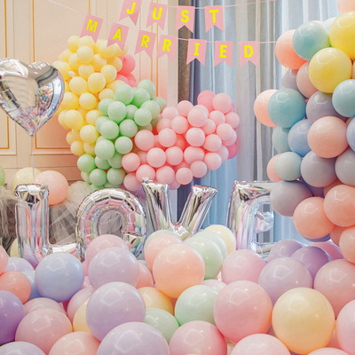10 thickening Macaroon balloon decorate children The age of birthday party sports meeting Balloons thickening scene arrangement