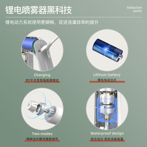 Cross-border electric disinfection sprayer household electric watering can gardening supplies watering can watering pot spray bottle