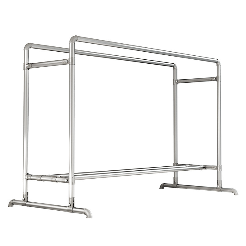 Tendedero de Piso de Doble Barra de Hierro Plegable para Balcón y Dormitorio image 5