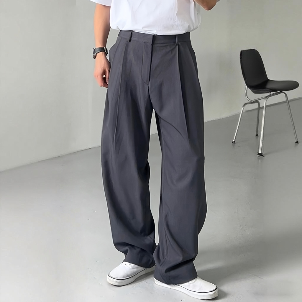 Dropshipping Taobao Foreign Trade Wholesale Spring and Autumn Casual Long Pants Men's Drapey Casual Dress Pants Men's Trousers