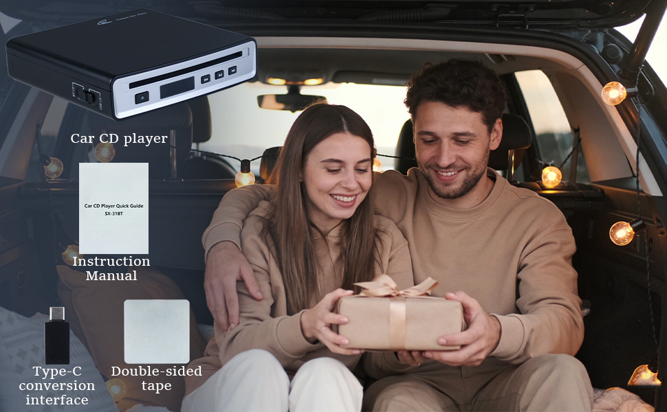 Car CD player with lossless sound quality, external CD player with USB connection, DVD player, external CD drive