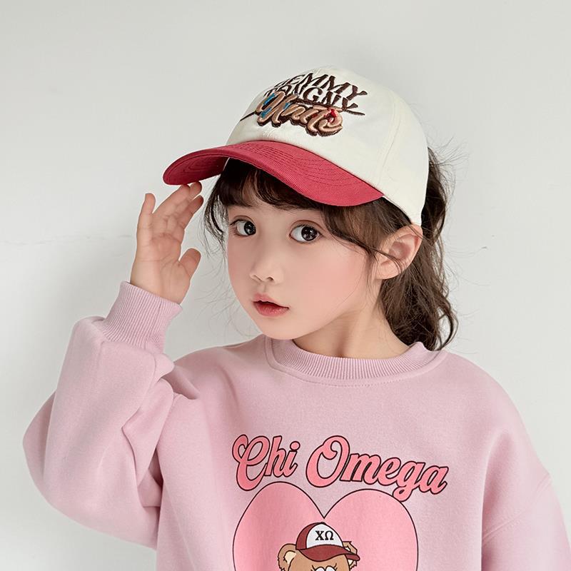 Sombrero para niños con cola de caballo alta, primavera y otoño, gorra de visera para niñas a juego, gorra de béisbol con techo vacío, sombrero para el sol de moda de todo fósforo