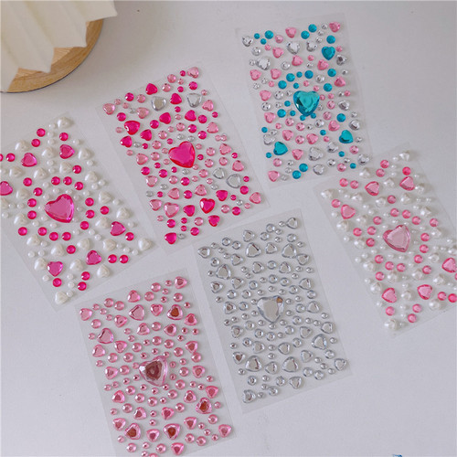 Children's stickers gem crystal acrylic diamond stickers girls decoration diy reward stickers goo chuck girl