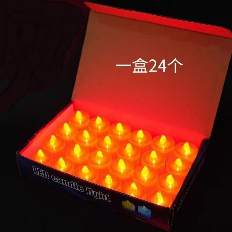 Elektronische Kerzenlampen Geburtstag Jahrestag Hochzeit Neujahr Laternenfest rotes Licht LED Ambientelampen Altar rote Flammenlose Kerzen