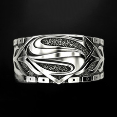 Huping Amazon Bestselling Superman S Sign Ring Unisex Vintage Ring Couples' Ring for index finger