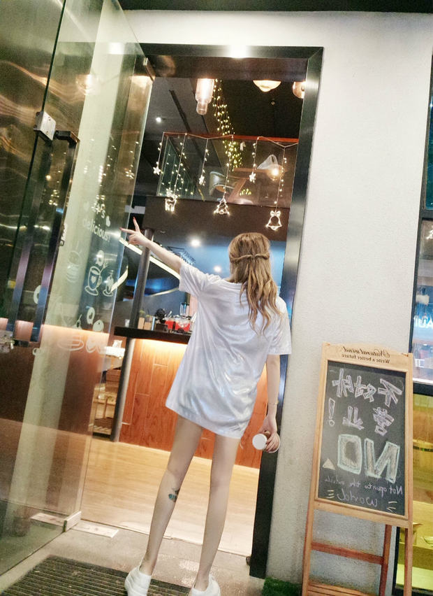 중간 길이 흰색