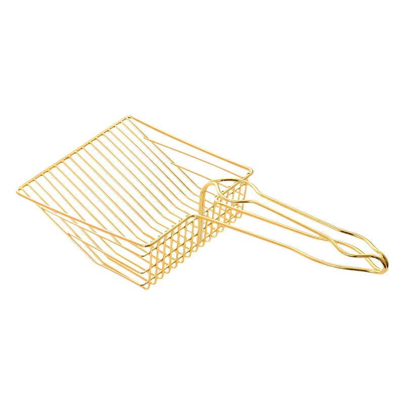 Pala de arena para gatos de Metal integrada pala de arena para gatos grande de acero inoxidable pala de limpieza de aleación de mierda de gato suministros para mascotas