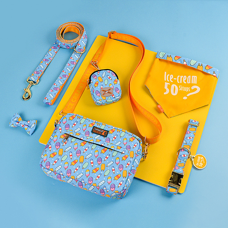 Mark Di's New Product, Human and Pet in One, Pet Walking Backpack Collar, Dog Walking Rope, Leash Set with Dispenser